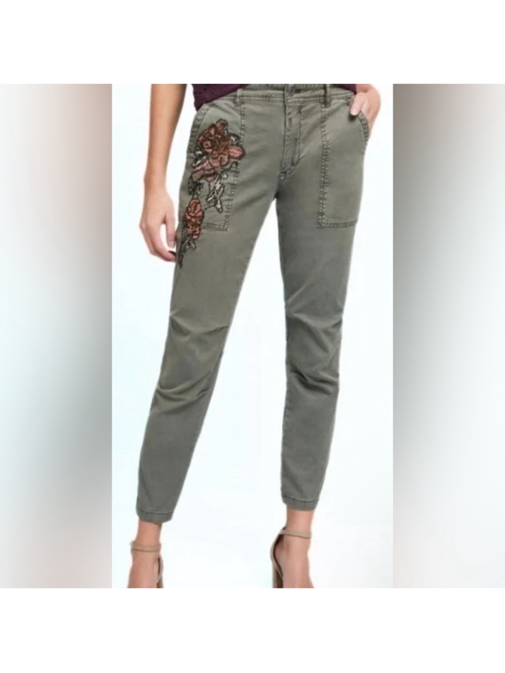 NWOT Anthropologie Wanderer Green Pants - 29P
